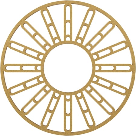 Ekena Millwork Hale Architectural Grade PVC Pierced Ceiling Medallion, Gold, 30"OD x 10 7/8"ID x 1"P CMPP30HHSGO